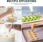 Piping Bags and Tips Set, Cakes Decorating Supplies Kit with 100pcs 18 Inch Pastry Bags, 16 Piping Tips, 3 Cake Scraper, 2 Couplers, 2 Bag Ties, Simple and Convenient Baking Supplies Set