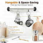 13PCS Stainless Steel Measuring Cups and Spoons Set with Funnel, Stackable Metal Measuring Cup and Spoon Set for Baking Cooking, Dishwasher Safe Kitchen Tools with for Dry & Liquid Ingredients