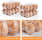 160 Pack Egg Cartons Cheap Bulk 12 Count Clear Empty Egg Cartons for Chicken Eggs 3x4 Grids, Reusable Egg Holder Egg Trays for Family, Chicken Farm, Markets Display - Egg Containers for Fresh Eggs