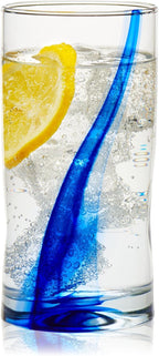 Libbey Blue Ribbon Tumbler and Rocks Drinking Glass Set of 8, Artisanal, Four-Dimpled Glass Cups Set, Clear Glassware Drinking Glasses for Daily Use