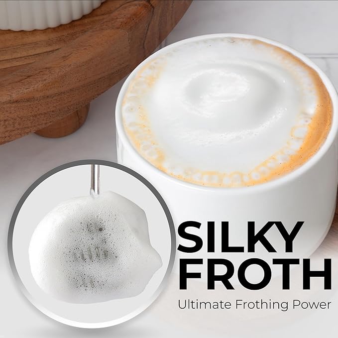 Zulay Kitchen Patented Tornado Triple Whisk Milk Frother with 4 Duracell Batteries – Handheld Foam Maker for Coffee, Lattes, Matcha & Hot Chocolate – Rich, Creamy Froth in Seconds - Galaxy