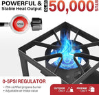 36QT Outdoor Fryer | Turkey Deep Fryer | Seafood Boil Pot | Cover & Skimmer Included | 50,000BTU Propane Burner | Aluminum Deep Fryer Pot with Basket | Crab, Seafood & Crawfish Boiler