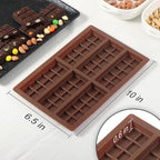 Chocolate Mold, Food-Grade Chocolate Silicone Molds, DIY Chocolate Bar Mold, Chocolate Chip Mold for Stuffed Bar, Premium Candy Bar Mold, Easy to Clean and Reusable