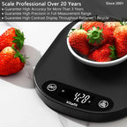 Vitafit 33lb/15kg Digital Food Scale in High Precision 0.1oz/1g, Our Own Kitchen Scale Professional Factory Since 2001, Home and Kitchen Essentials for Cooking and Baking, LED, 3*AAA Batteries, Black