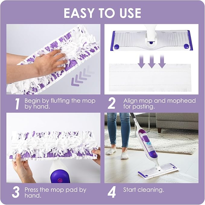 20 Pack Disposable Power Mop Refill Pads Compatible with Swiffer Power Mop,Replacement Mopping Pads for Swiffer Multi-Surface & Wood Powermop Refills, Wet Pads Refill for Floor Cleaning,Unscented