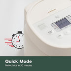 IRIS USA Micom Japanese Rice Cooker, 3-Cup Uncooked/6-Cup Cooked, Fuzzy Logic Kitchen Appliance with Recipe Presets, Slow Cooker, Steamer, Hot Pot & Warming Function, Compact & Portable for Healthy Meal Prep
