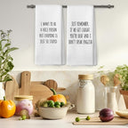 Sarcastic Humorous Kitchen Towels Set of 2, Sarcasm Towels Adult Humor Funny Hand Towel, Sarcastic Gifts for Women Decorative Tea Towel Dish Towels 16x24 Inch