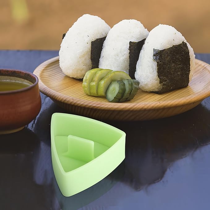 OSALADI Triangle Rice Ball Mold 3.34X3.34X1.57In Non-Stick Sushi Maker for Seaweed Bento Diy Kitchen Gadget Food Grade Material