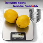 Food Kitchen Scale High-Precision Digital Scale Accurate Weighing for Baking & Cooking Enthusiasts (Shiny Blue)