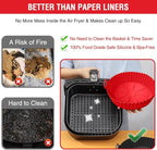 Silicone Liners for Ninja Air Fryer AF101/161/150, Compatible with COSORI/Gourmia/PowerXL/Instant Essentials/Fabuletta/Chefman/Dreo/Ultrean Air Fryer 3-5QT