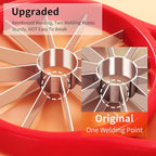 Newness 5.12 Inch Extra Large Apple Slicer, Heavy Duty Apple Slicer 12 Slices, Durable Apple Cutter Slicer, Stainless Steel Apple Slicer and Corer - for Apple, Potato, Onion and More, Red