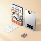 Digital Kitchen Scale and Food Weight Scale with Hang Loop, 11lb Baking Scale for Home and Kitchen, Precise Scales with Grams and Ounces, Stainless Steel (Silver)