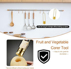 Red Bell Pepper Corer & Jalapeno Corer Tool, 304 Stainless Steel Vegetable Corer for Apple Tomato Pineapple, Ergonomic Non-Slip Handle Kitchen Gadgets, Seed Remover for Stuffed Peppers