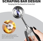Large Cookie Scoop 3 Tbsp, Professional Stainless Steel Ice Cream Scoop 50mm, Cupcake Scoop Muffin Scoop for Baking, Good Soft Grips, Quick Trigger Release, 45ml (3 Tablespoon)