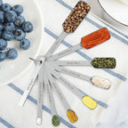 Wildone Measuring Cups & Spoons Set of 21 - Includes 7 Stainless Steel Nesting Cups, 8 Measuring Spoons, 1 Leveler & 5 Mini Measuring Spoons, Ideal for Dry and Liquid Ingredients