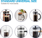 YMMIND Standard Universal Design 34 oz French Press Replacement Glass Beaker, Fits Most Brands French Press Coffee Makers (1Quart / 1000ml / 5-6 Cup) Coffee Press Borosilicate Glass Water Bottle