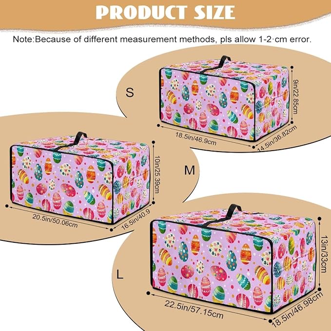 Easter Egg Polka Dot Print Toaster Oven Dust Cover for Easter Decor, Microwave Oven Cover, Stain-proof Case Fits Most Kitchen Small Appliances, (Medium-16.1*19.71*10 inches)