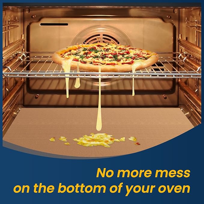Oven Liners for Bottom of Oven-23.6"x 15.7" Non-Stick Electric Oven Cover for Stovetop,Toaster Oven Drip Liner, Heat Resistant Grill Baking Mat- BPA & PFOA Free Kitchen Accessory to Keep Oven Clean