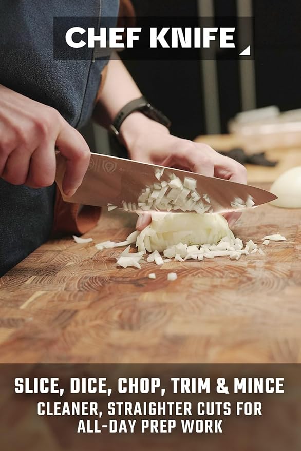 Dalstrong 3pc Knife Set - Vanquish Series - Forged High Carbon German Steel - White Handle - Chef Knife, Santoku and Paring - Razor Sharp Kitchen Set - NSF Certified