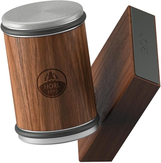 HORL 2 Walnut Rolling Knife Sharpener - Kitchen Knife Sharpener for Razor Sharp Edges - Diamond & Ceramic Knife Sharpening Kit - Professional Rolling Sharpener with 15° & 20° Angles - Made in Germany