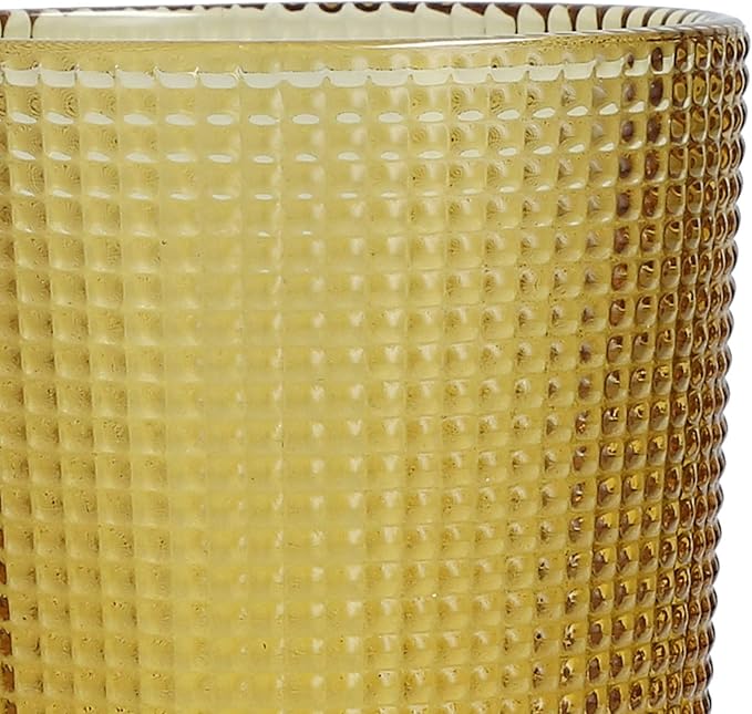 Fortessa Malcolm Double Old Fashioned Cocktail Glass 6 Pack, 11.5-Ounce, Amber