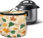 Thanksgiving Electric Pressure Cooker Storage Bag Kitchen Appliance Protective Pressure Cooker Insulation Bag for Women, Fallen Leaf