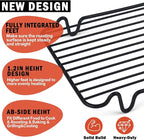 Roasting Rack,Heavy Duty Turkey Rack for Roasting Pan,Oven Roasting Rack Insert for Baking (Rectangular 12in*7.5in)