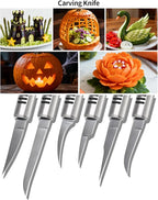 BURLIHOME 12 Pack Vegetable and Fruit Carving Tools, Chef Garnish Tools, Melon Baller Scoop Set, Lemon Zester, Vegetable Peeler, Apple Corer, Stainless Steel Carving Knife Set for Fruits