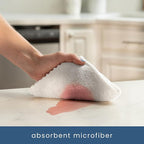 S&T INC. 50 Pack Microfiber Cleaning Cloth with Box, Bulk Towels for Home, Reusable Microfiber Towels for Cars, Cleaning Rags, White, 11.8 Inches x 11.8 Inches, 50 Count
