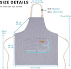 BeLuyi 2 Pack Adjustable Bib Apron with 2 Pockets Chef Cooking Kitchen Restaurant Aprons for Women Men