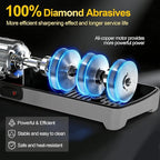 Electric Knife Sharpener for Kitchen – Professional 3-Stage 100% Diamond System with 20° Precision Angle, Fast Sharpening to Restore & Polish Chef Knives(Black)