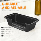 10PCS Nonstick Baking Pans Set - Bakeware Sets for Cooking, Oven and Dishwasher Safe, Non Toxic, Includes Cookie Sheets for Baking, Muffin Pan, Bread Pan, Cake pan, Loaf Pan Roasting Pan Black