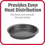 GoodCook 9-Inch Round Nonstick Cake Pan Set (2-Pack) – Heavy-Duty Carbon Steel Bakeware with Easy-Clean Non-Stick Coating – Oven & Dishwasher Safe Baking Pans for Layer Cakes, Cheesecakes, and More