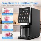 Ice Cream Maker & 10-in-1 Frozen Treat Maker, 20 oz 1 Pint, Mix-In + Re-Spin for Creamy Texture, Gelato, Sorbet, Slushie, Frozen Yogurt & Smoothie Bowls Machine for Homemade, Recipe Guide
