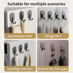 3-Pack Magnetic Hooks - No Drill Space Saving Hooks for Kitchen, Bathroom & Office, Heavy Duty Black Refrigerator Hooks for Towels & Keys
