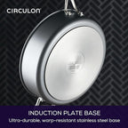 Circulon A1 Series with ScratchDefense Nonstick Induction Cookware, Large Saute Pan with Lid, Nonstick Pan, 5-Quart, Graphite