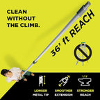 DOCA Telescoping Pole 7-30 Ft - Extension Pole for Cleaning, Feather Duster, Window Washing Kit, Paint Roller, Window Squeegee - High Reach Extendable Kit for Indoor & Outdoor - Pole Only