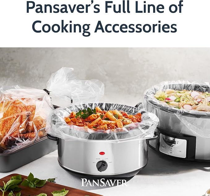 PanSaver RC Clear Liners for Easy Clean Up - Disposable Buffet Pan Liners, Ovenable up to 400F - Clear (Half Pan - Medium & Deep | 23 x 14 IN)