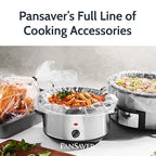 PanSaver Low Temperature Liners for Easy Clean Up - Disposable Buffet Pan Liners, Ovenable up to 220F - Clear (Half Pan - Medium & Deep | 23 x 16 IN)