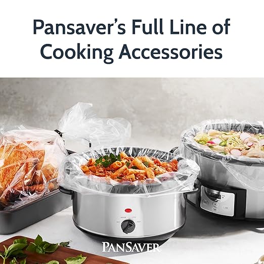 PanSaver Low Temperature Liners for Easy Clean Up - Disposable Buffet Pan Liners, Ovenable up to 220F - Clear (Half Pan - Medium & Deep | 23 x 16 IN)