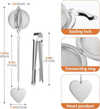 Tea Infuser for Loose Leaf Tea 2 Pack – 2" 304 Stainless Steel Tea Strainer Ball with Bonus Tea Scoop Clip – Extra Fine Mesh, Rustproof, Easy to Clean – DIKSEFN