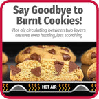 GoodCook AirPerfect Insulated Cookie Sheets Set of 2 Nonstick Carbon Steel Construction Pans for No-Burn Baking with Ergonomic Grip, 16 x 14-Inch, Gray