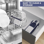 SupMaKin Safe Mandoline Slicer for Kitchen, Potato Slicer, All in 1 Vegetables Slicer and Chopper, French Fry Cutter, Adjustable Thickness, Dishwasher Safe Chopping Artifact Gift (Blue)