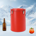 Eapmic 42.27Qt Insulated Food Container, Stainless Steel Container, 40L Commercial Soup Carrier 15 Hours Heat Preservation for Hot and Cold Food Storage Restaurant Canteen Home Lunch Use (Red, 40L)