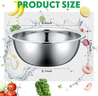 Pinkunn 20 Pcs Stainless Steel Mixing Bowls, Nesting Metal Salad Prep Bowls Bulk Reusable Baking Food Container Large Medium Small for Kitchen Hotel Restaurant Cooking, Silver (8.66 x 3 Inch)