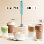 Zulay Kitchen Patented Tornado Triple Whisk Milk Frother with 4 Duracell Batteries – Handheld Foam Maker for Coffee, Lattes, Matcha & Hot Chocolate – Rich, Creamy Froth in Seconds - Mint