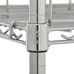 Commercial 24" x 24" Chrome Wire Shelf Kit with 8 Wire Can Racks (28W-670)