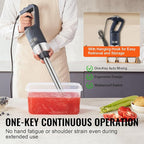 VEVOR Commercial Immersion Blender, 500W Heavy Duty Hand Mixer, 16 inch Stepless Variable Speed Mixer with Stainless Steel Blade, Multi-Purpose Portable Mixer for Soup, Sauces, Mashed Potatoes, Cream