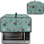 Easter Egg Bunny Carrot Print Toaster Oven Dust Cover Compatible with Most Toasters Ovens, Easter Decor Dust-proof Protector for Kitchen Small Appliance, (Medium-16.1*19.71*10 inches)