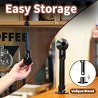 Coffee Scoop with Funnel for Ground Coffee, Protein Powder & Tea, for Reusable K Cup Refiller, 2TBSP Mess-Free, Funnel Design Prevents Spills (Black, 1-Pack)